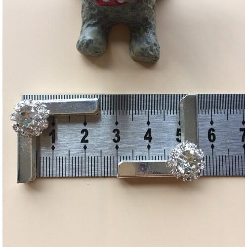 5Pcs Rhinestone Crystals Metal Corners For Books Scrapbooking Photo Albums Menus Corner Protectors Crafts DIY Silver Golden