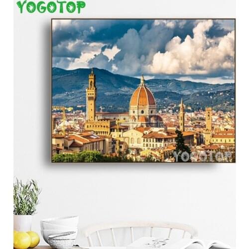 Florence Cathedral landscape 5D Diamond Painting Full Drill DIY rhinestone puzzle Mosaic Diamond embroidery Wall Arts YY4577