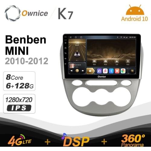Ownice K7 Android 10.0 Car Radio Stereo for Benben MINI 2010-2012 Support Front camera 4G LTE 360 2din Auto Audio System 6G+128G