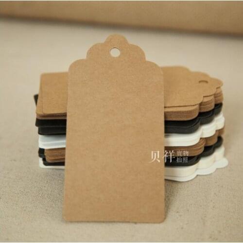 Free shipping Wedding Party Gift tags Name Label Kraft Paper Tags Brown color clothing tags 100pcs/lot