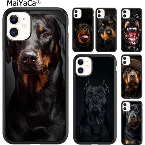 MaiYaCa Rottweiler Dog Phone Case Cover For iPhone 5s SE 6s 7 8 plus X XR XS 11 12 pro max Samsung Galaxy S7 S8 S9 S10 shell