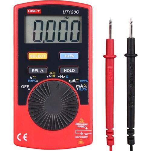 UNI-T Palm Size Digital Multimeter UT120A/B/C Mini Ohm Volt Amp Voltage Tester Meter Resistance Voltage Measure Instrument Tools