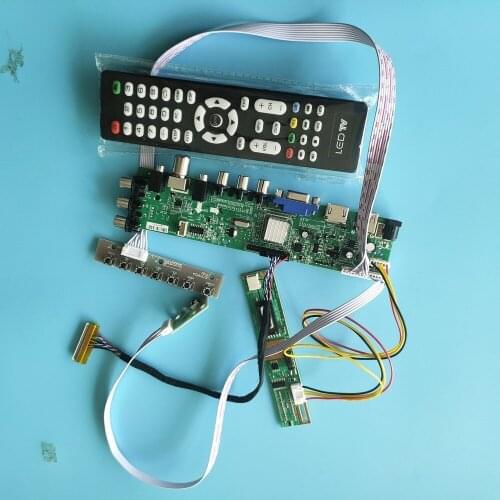 Kit for QD14TL01 Rev.02 LCD Panel Screen monitor 1 CCFL 30pin 1280X800 Controller board Digital TV USB AV HDMI VGA DVB-T2 14.1"