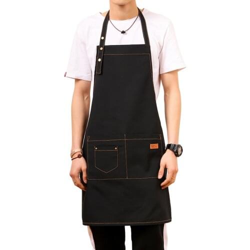 Cowboy cotton apron coffee shop hairdresser Sleeveless work apron bib cooking work clothing antifouling aprons