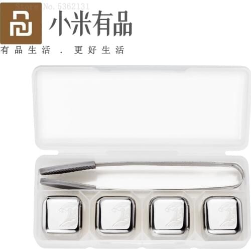 Youpin Ice Cube 304 Stainless Steel Rapid Cooling Cooler Washable Reusable Ice Maker For Party Whiskey Wine Corks Fruit Juice