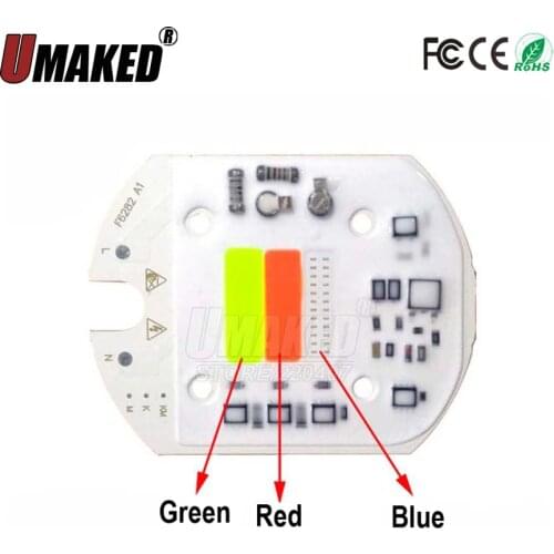 LED COB Lamp Integrated High Power Light AC220V 110V Lamps With Smart IC Driver 30W Spotlight RGB LED Lighting source