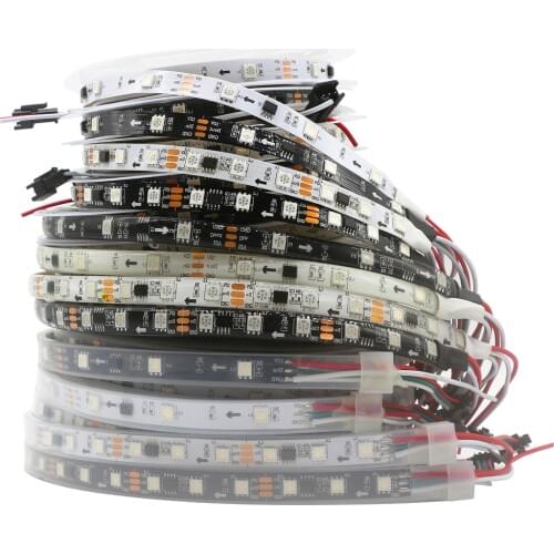 WS2811 Addressable LED Strip Lights 30/60leds/m IP30/IP65/IP67 External 1 IC Control 3 LEDs 5050 SMD RGB Led Light 1m-5m DC12V