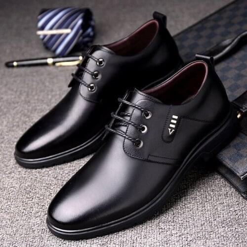 2021 Spring Autumn New Fashion Mens Leather Casual Shoes Breathable Solid Colors Boat Shoes with Platform Suitable for Party