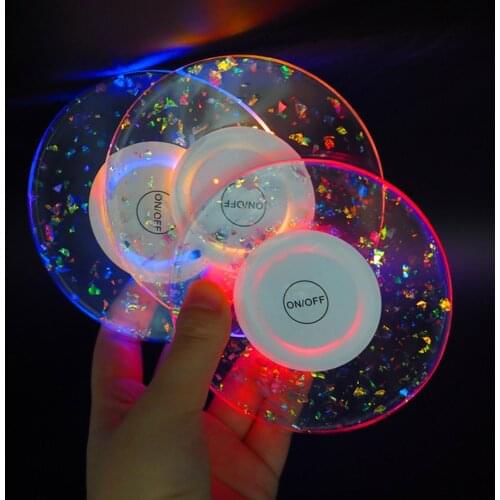 New Diy Led Coaster Cup Holder Cover Box Mirror Silicone Mold Crystal Epoxy Resin Mold For Handmade Crafts Resin Mould