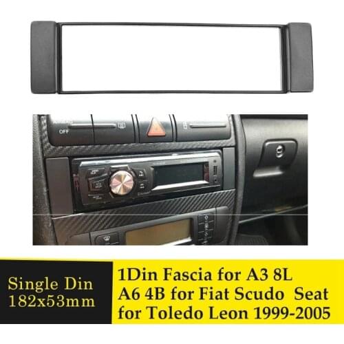 Fascia 1 Din Frame for - A3 8L A6 4B Seat Toledo Leon Fiat Scudo Stereo Facia Plate Dash CD Trim 1 DIN Radio Cover