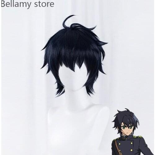 Anime Seraph of the end Yuichiro Hyakuya Short Heat Resistant Cosplay Costume hairwear Wig+Wig Cap