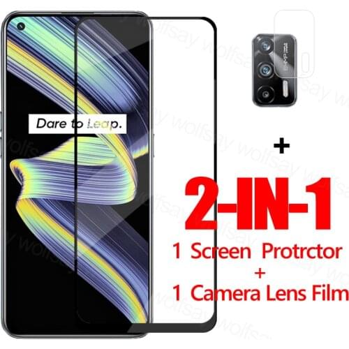 Full Glue Glass For Realme X7 Max 5G Screen Protector Tempered Glass For Realme X7 Max 5G Protective Film For Realme X7 Max 5G