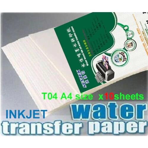 A4 10 sabanas water transfer paper exclusive design papel transfer waterslide inkjet transfer paper water slide decal papers