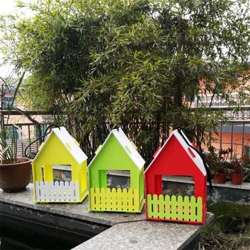 Bird House Wooden Ventilation Bird nest Entertainment in Backyard Birdhouse Garden decorations bird cage decoration bird bed