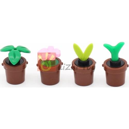 MOC 37695 Plant Stem with 3 Leaves And Bottom Pin Home Garden Grass Buildings Blocks Bricks Accesories Parts for Hobby Modeling