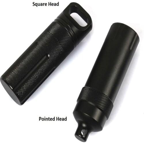 Outdoor Emergency First Aid Survival Pill Bottle Camping Super Strong CNC Waterproof Camping EDC Tank Box for Cigarettes Matches