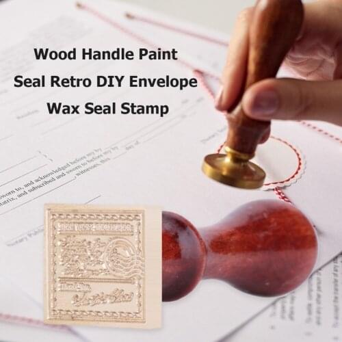 Retro Wax Seal Antique Sealing Wax Stamp Wood Handle for Envelope DIY Decorative Ancient Craft Wax Seal Stamp Decor