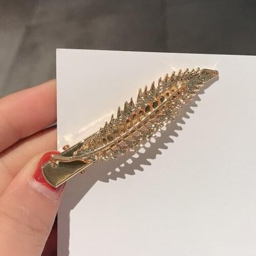 Fashion Metal Leaves Hairclip for Women Geometric Hairpin Hair Accessories Vintage SANA889