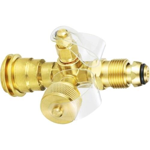 1Pc 4 Port Propane Tee Adapter Converter for Motorhomes Tank RV Camping Gas Grill Heater Camping Stove