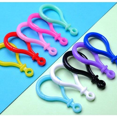 10pcs Acrylic Lobster Ring Plastic Simple High Quality Key Chain Ring DIY Making Jewelry Necklace Handmade Jewelry