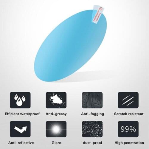 2pcs Motorcycle Mirror Anti Fog Dazzle Waterproof Films Electric Bike Car Rearview Mirror Rainproof Protective Films