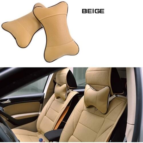 2020 Summer Car Seat Pillow Leather Auto Supplies Neck Pillow Auto Safety Headrest Auto Accessories
