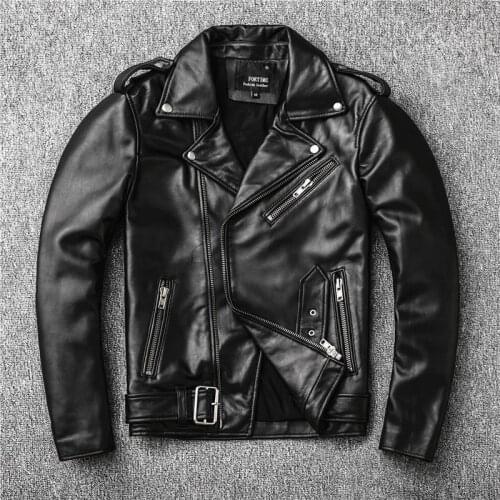 2021 Spring Autumn 100% Natural Sheepskin Genuine Leather Jacket Men Casual Leather Jacket New Fashion Man Leather Coat A188