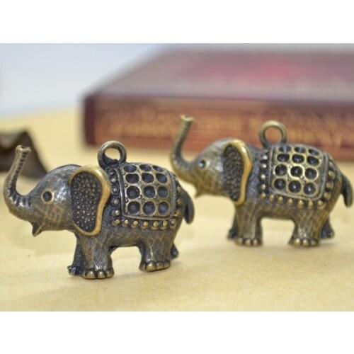 5Pcs Zinc Alloy Charms Antique Bronze Plated Elephant Charms Pendants Metal Jewelry Findings Fit DIY 35*23mm D969