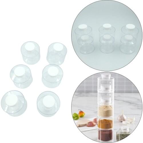 6pcs Clear Stickers For Spice Jars Food Condiment Bottle Container Cooking Seasoning Storage Containers