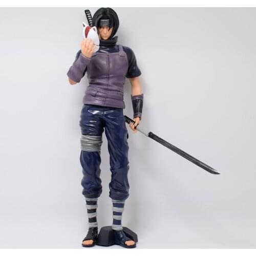 Anime Naruto Akatsuki Anbe Uchiha Itachi Mask Action Figure Standing Position Toy Boxed Figure Decoration Model Childrens Gifts