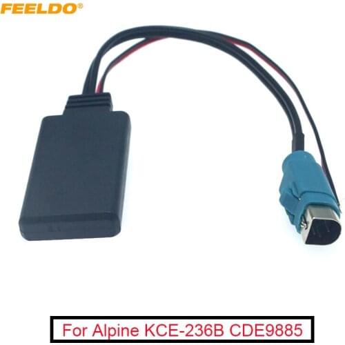 FEELDO Car AUX Input Wireless bluetooth Module Audio Radio AUX Adapter For Alpine KCE-236B CDE9885 9887 Cable
