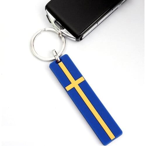 Swedish Flag Emblem Badge Keyring Luxury Key Ring For VOLVO Polestar XC40 XC60 XC70 XC80 XC90 V40 S80 S90 C30 C60 Keychain