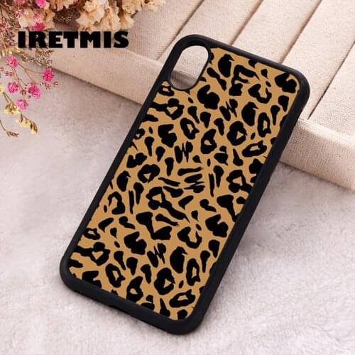 Iretmis 5 5S SE 2020 Phone Cover Case for iPhone 6 6S 7 8 Plus X Xs XR 11 12 Mini Pro Max Rubber Silicone lion animal skin print