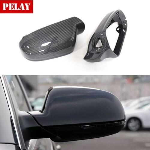 For Audi A4 B8.5 A5 S5 RS5 Carbon Fiber Rear View Side Mirror Cover Replacement Without Lane Assit & With side assit 2010 - 2016