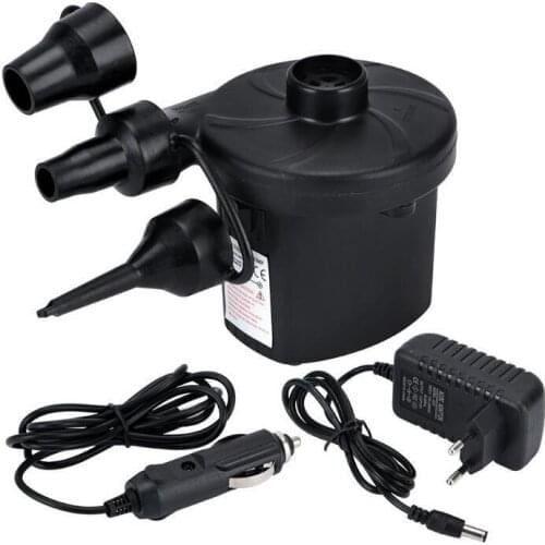 EU Plug Electric Air Pump DC12V/AC240V Inflate Deflate Pumps Car Inflator Electropump with 3 Nozzles Automoible Accessories