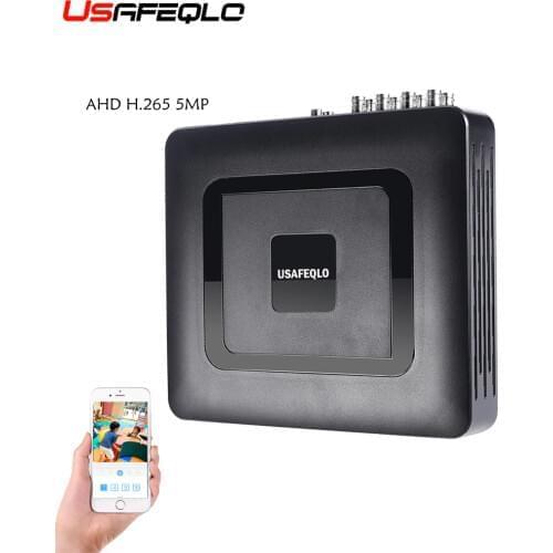 USAFEQLO Hybrid 4CH 8CH H.265 AHD5MP AHD DVR 6 IN 1 XVI AHD CVI TVI CVBS Security DVR NVR For AHD-G AHD Camera 5MP IP Camera