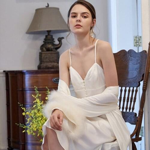 White Feathers Nighty&robe Set Women 2pcs Kimono Bathrobe Gown Sleepwear Satin Sexy Homewear Summer Vintage Nightgown Home Dress