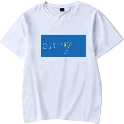 Kpop Bangtan Boys T-shirt New Album Map of the soul 7 Soft Cotton Short Sleeve Popular bangtan boys Summer T-shirt New Arrivals