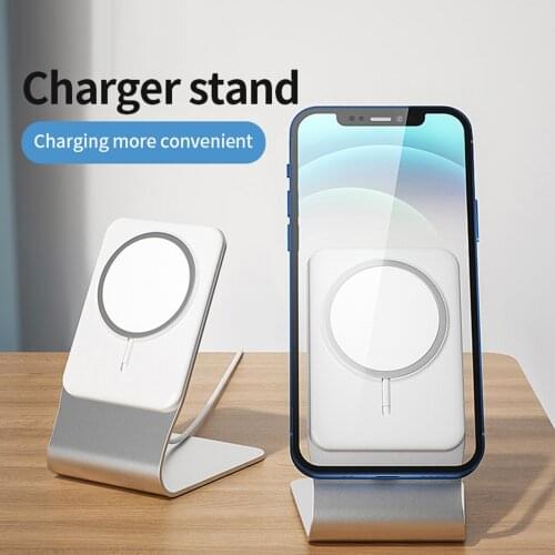 Wireless Magnetic Phone Charger Stand Holder for iPhone 12 Pro Desk Power Base Dock Cradle Bracket Non-slip Desktop Phone Holder