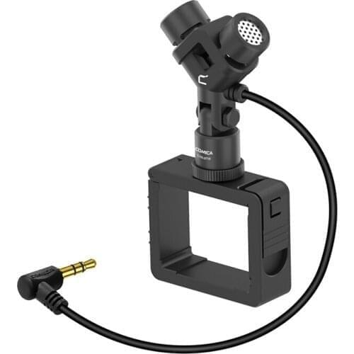 Comica CVM-MT06 Motion Microphone XY Stereo Dual-Mic Cardioid Condenser Action Camera Video Mic for DJI Osmo Pocket (3.5MM TRS)