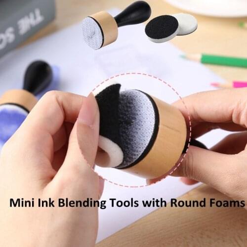 Mini Ink Blending Tools Interchanged Round Foams Refills for DIY Paint Paper Craft Card Making Scrapbooking 2021 Hot Sale