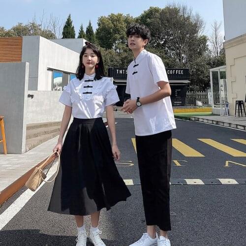 2021 new realistic short sleeve pair class suit couples clothes couples clothing