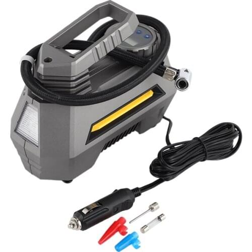 Portable Air Compressor Tire Inflator - Car Tire Pump With Digital Pressure Gauge (150 Psi 12V Dc), Bright Emergency Flashlight