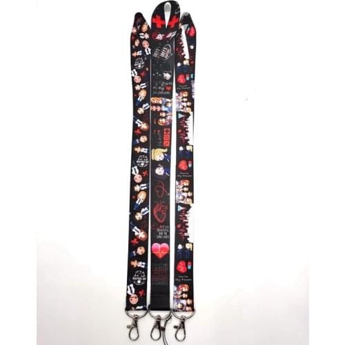 20 pcs Doctors nurse Neck Strap Lanyards Badge Holder Rope Pendant Key Chain