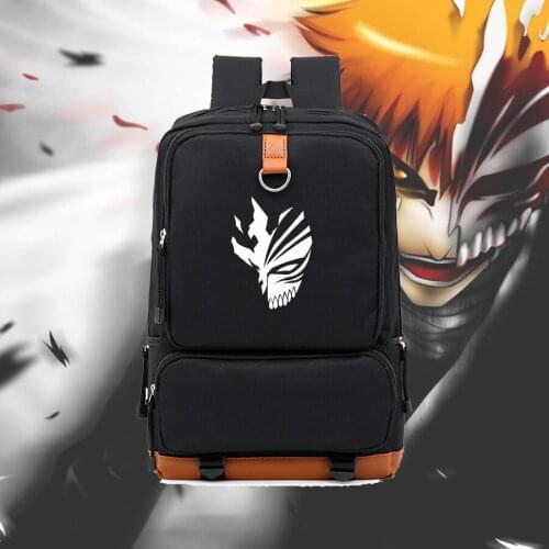 Bleach anime backpack high quality big backpack Bankai mask Ichigo backpack high capacity anime bag