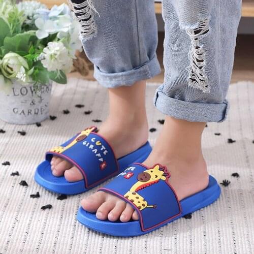 Kids Slippers Girls Summer Soft Room Indoor Baby Shoes For Boys Cartoon Cute Slides Children Swimming Flip Flops