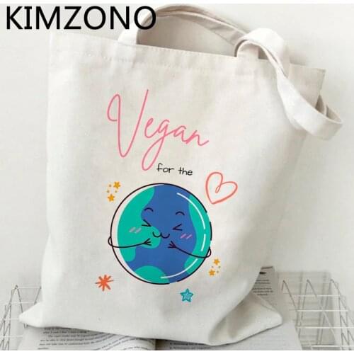 Vegan shopping bag shopper grocery handbag canvas bolsas de tela tote bag tote reusable reciclaje sac tissu