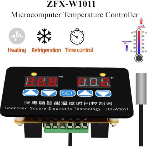 ZFX-W1011 Microcomputer Temperature Controller Thermostat Intelligent Time Controller Adjustable Electronic Temp 12V 24V 220V
