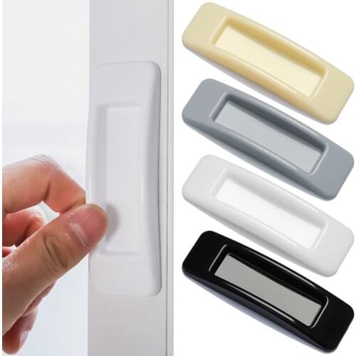 1Pair Multi-purpose Cupboard Knob Furniture Knobs Plastic Self-adhesive Door Handles Wardrobe Pulls Door Hardware Safety