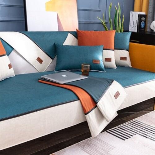 Waterproof Corner Sofa Cover for Living Room Universal Couch Cover Solid Color Slipcover Sofa Protector 1/2/3/4 Seater